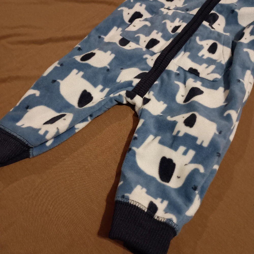 NWT Carter's Fleece Elephant Hooded‎ Jumpsuit